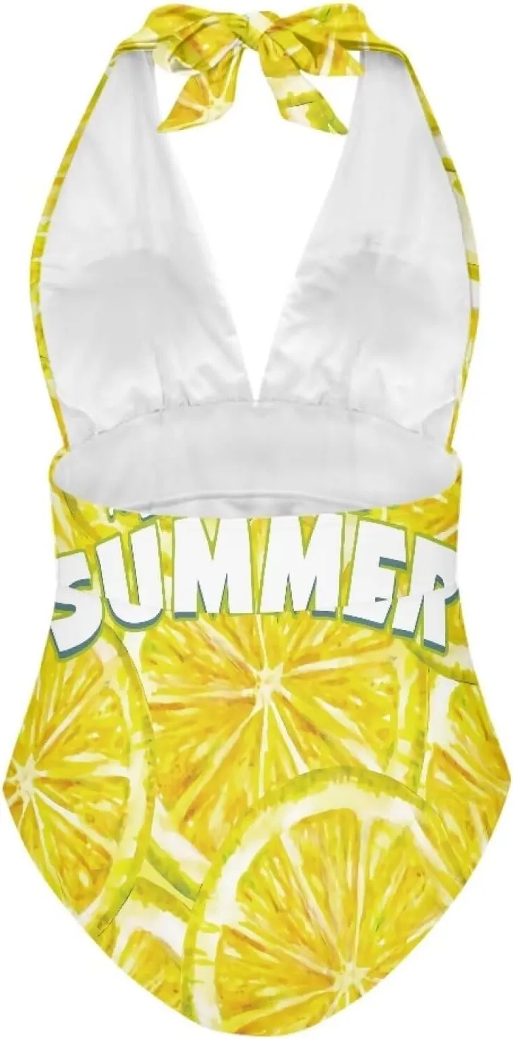 2024 Women's Tummy Control Swimwear One Piece Backless Beach Swimsuits Polynesian Print Beachwear Custom