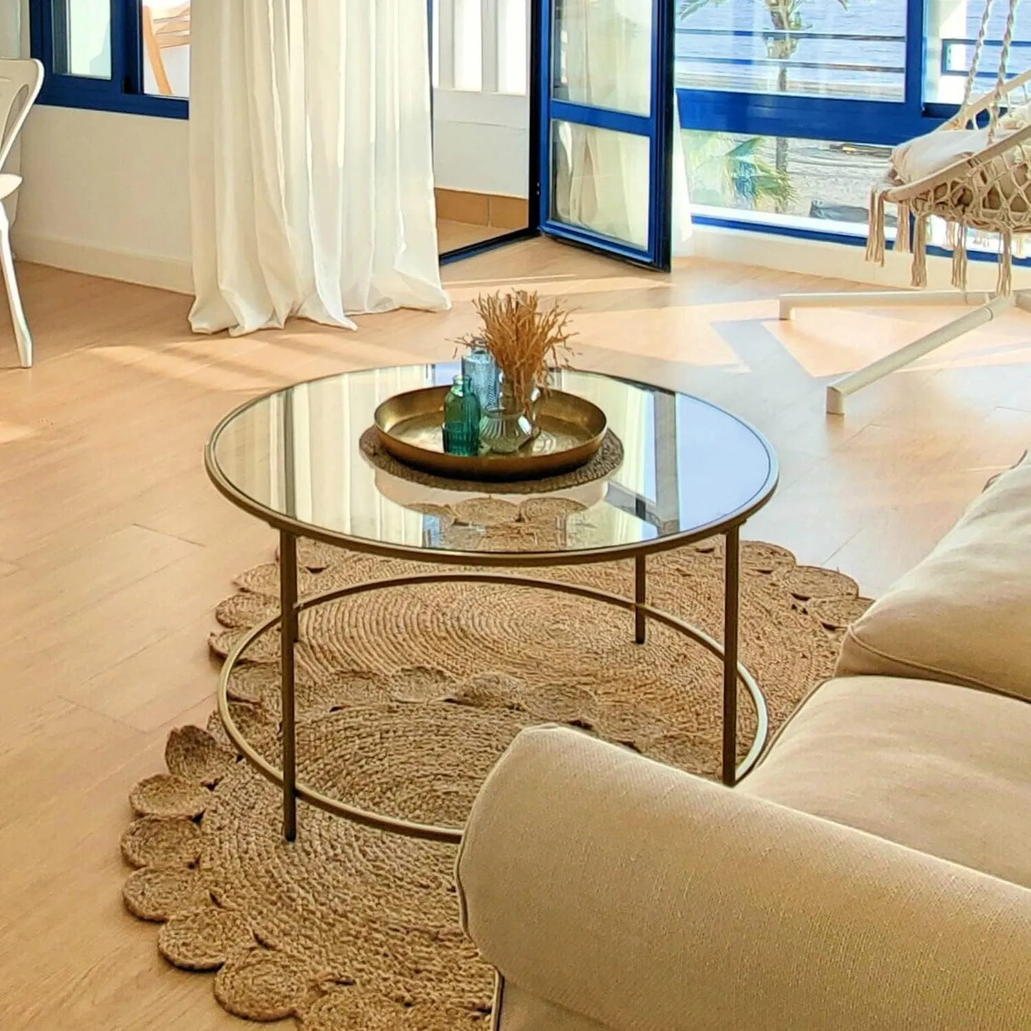36" Inch Round Glass Table Top 1/4" Thick Flat Polish Edge Tempered by Fab Glass and Mirror