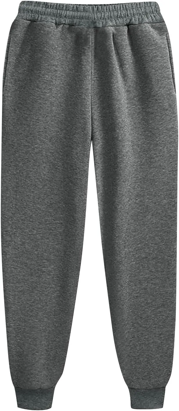 Active High Waisted Sweat Pants for Women Loose Fit with Pockets Workout Baggy Jogger Workout Lounge Bottoms