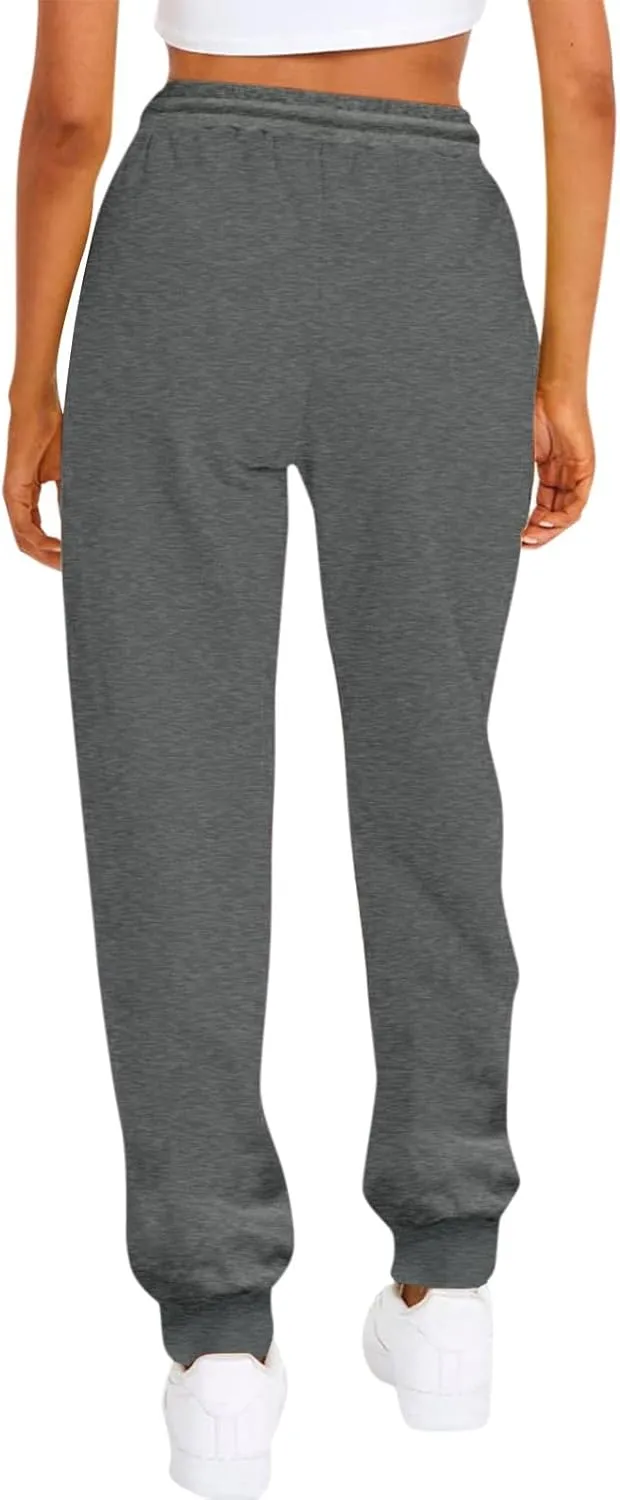 Active High Waisted Sweat Pants for Women Loose Fit with Pockets Workout Baggy Jogger Workout Lounge Bottoms