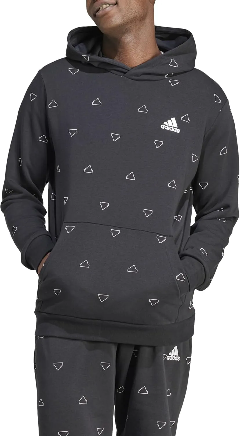 adidas Seasonal Essentials Monogram Graphic Hoodie Men's Tracksuit Top