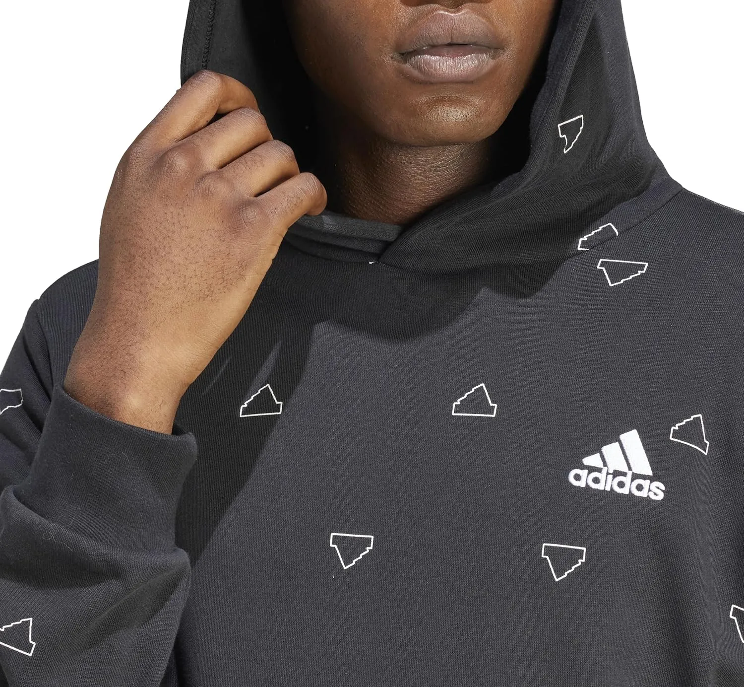 adidas Seasonal Essentials Monogram Graphic Hoodie Men's Tracksuit Top