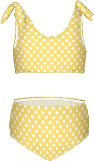 Aslsiy Girl's Swimsuit Tow Piece Bikini Set Tankini Swimwear for Girl Size 3-12T