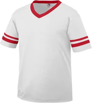 Augusta Sportswear mens Sleeve stripe jersey, White/Red, 3X-Large US