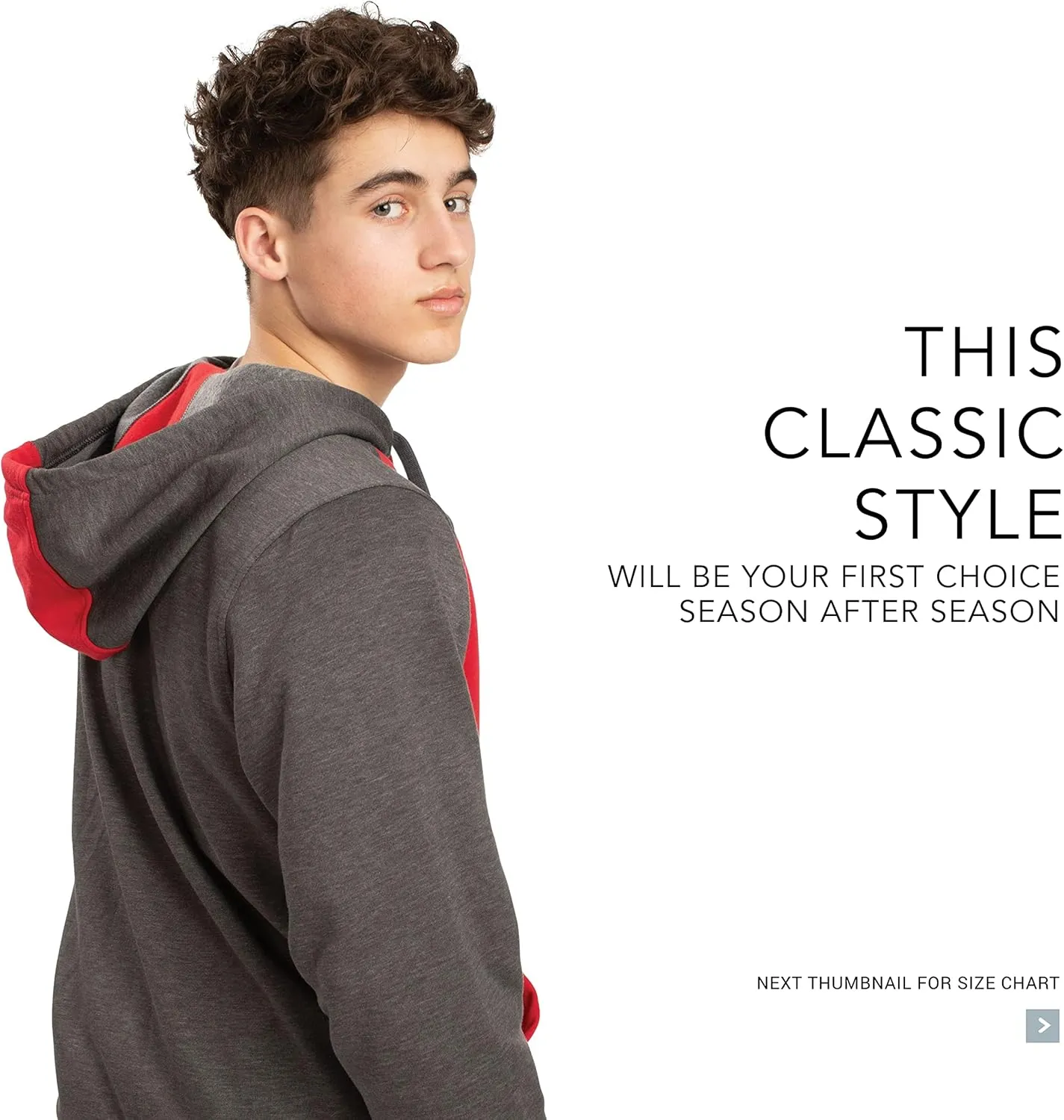 Augusta Sportswear Men's Three-Season Fleece Full Zip Hoodie