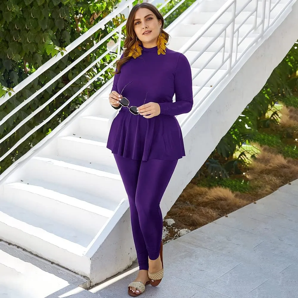 AWIBMK Muslim Swimsuits for Women Plus Size Full Coverage Swimwear Modest Islamic Hijab Ladies Swimming Burkini Bathing Suit