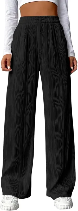 Baggy Sweatpants for Women Jogger Pant High Waisted Drawstring Waist Wide Leg Lounge Joggers Bottoms Sweat Pants