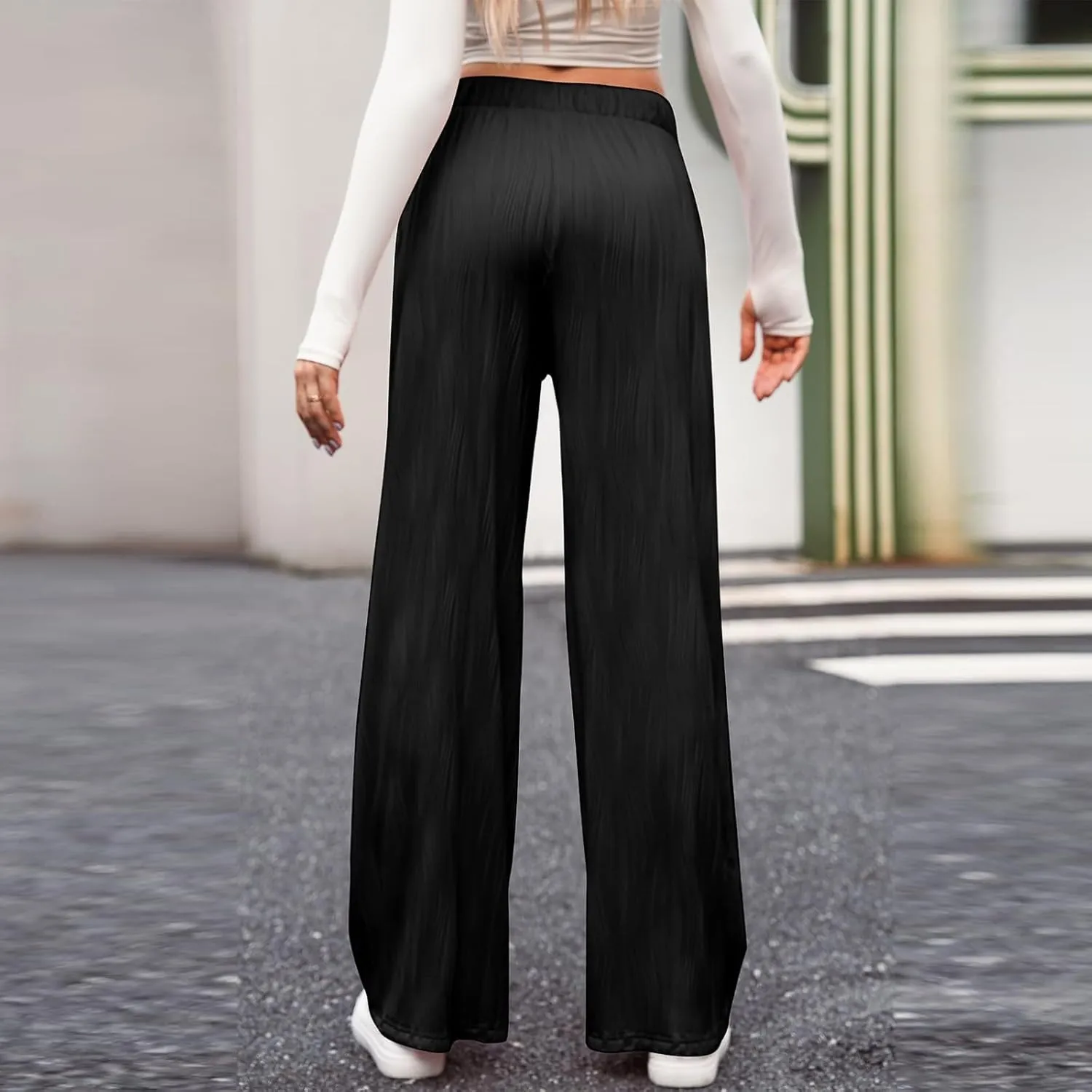 Baggy Sweatpants for Women Jogger Pant High Waisted Drawstring Waist Wide Leg Lounge Joggers Bottoms Sweat Pants