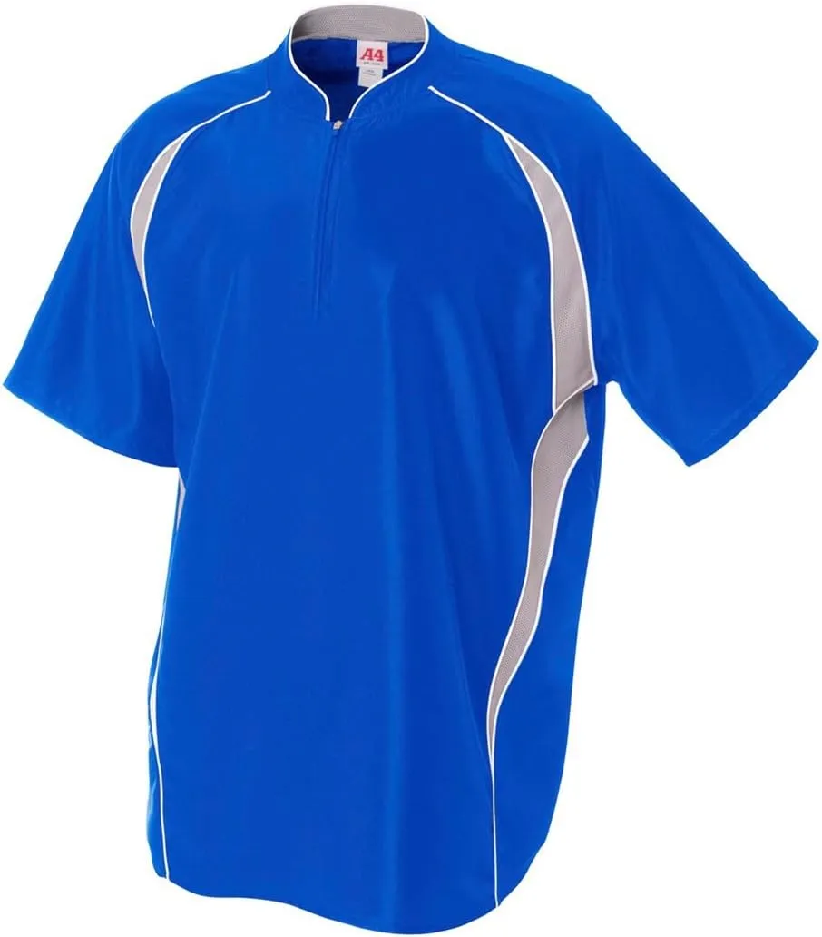 Baseball/Softball 1/4 Zip 2-Color Warm-Up Jacket Windbreaker (6 Colors, 10 Youth/Adult Sizes)