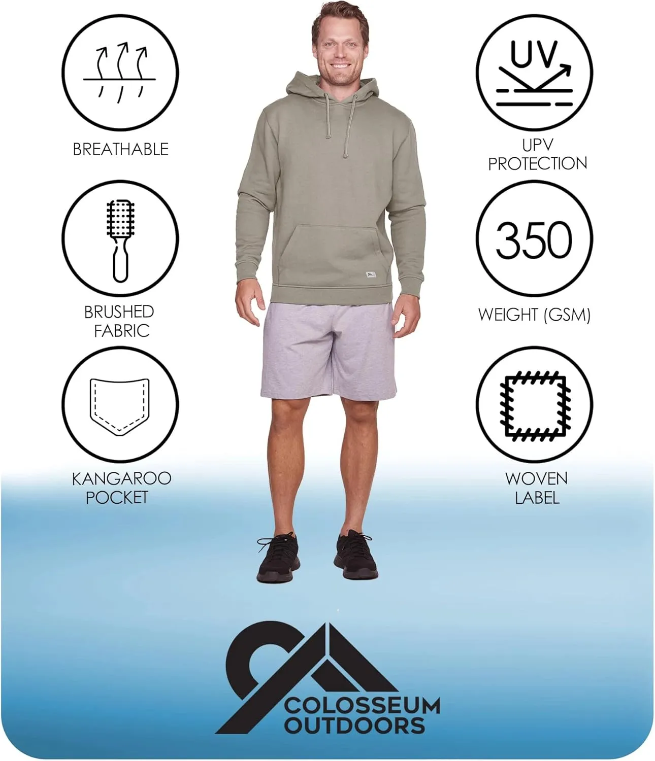 COLOSSEUM Outdoors Men's Brooks Super Heavyweight Workwear Pullover Hoodie