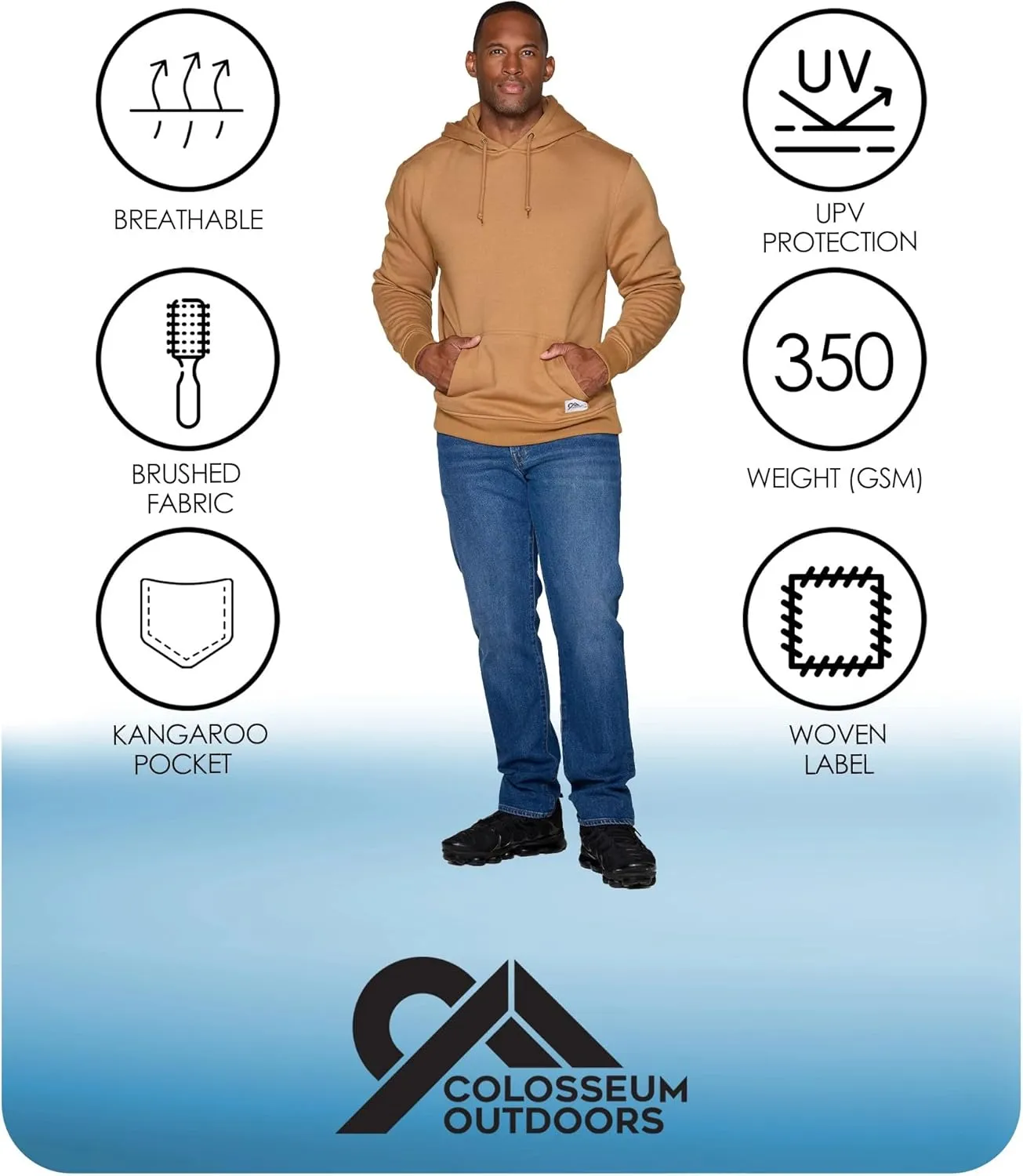 COLOSSEUM Outdoors Men's Brooks Super Heavyweight Workwear Pullover Hoodie