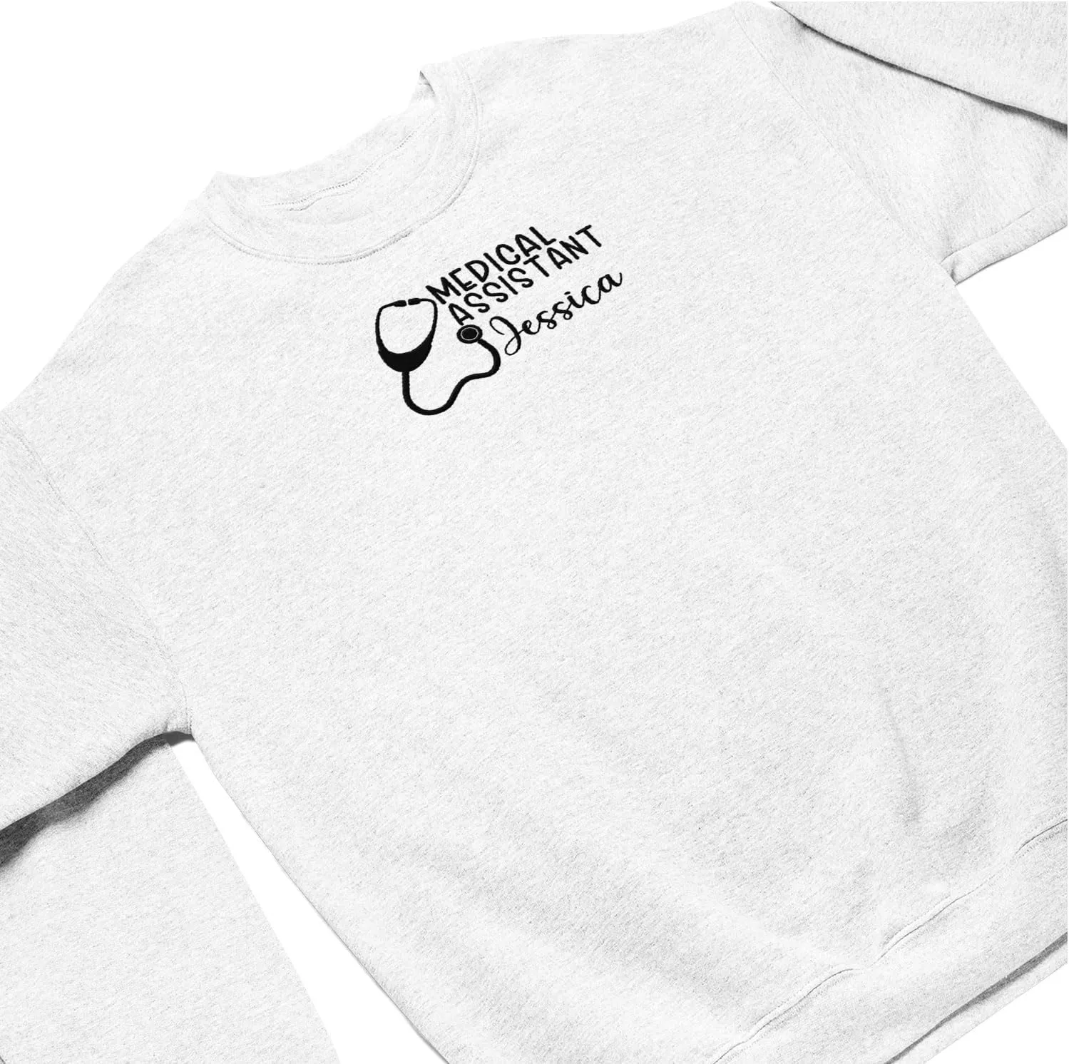 Custom Medical Assistant Embroidered Sweatshirt for Women, MA Nurse Crewneck, Medical Assistant Shirts Gift for Nurse