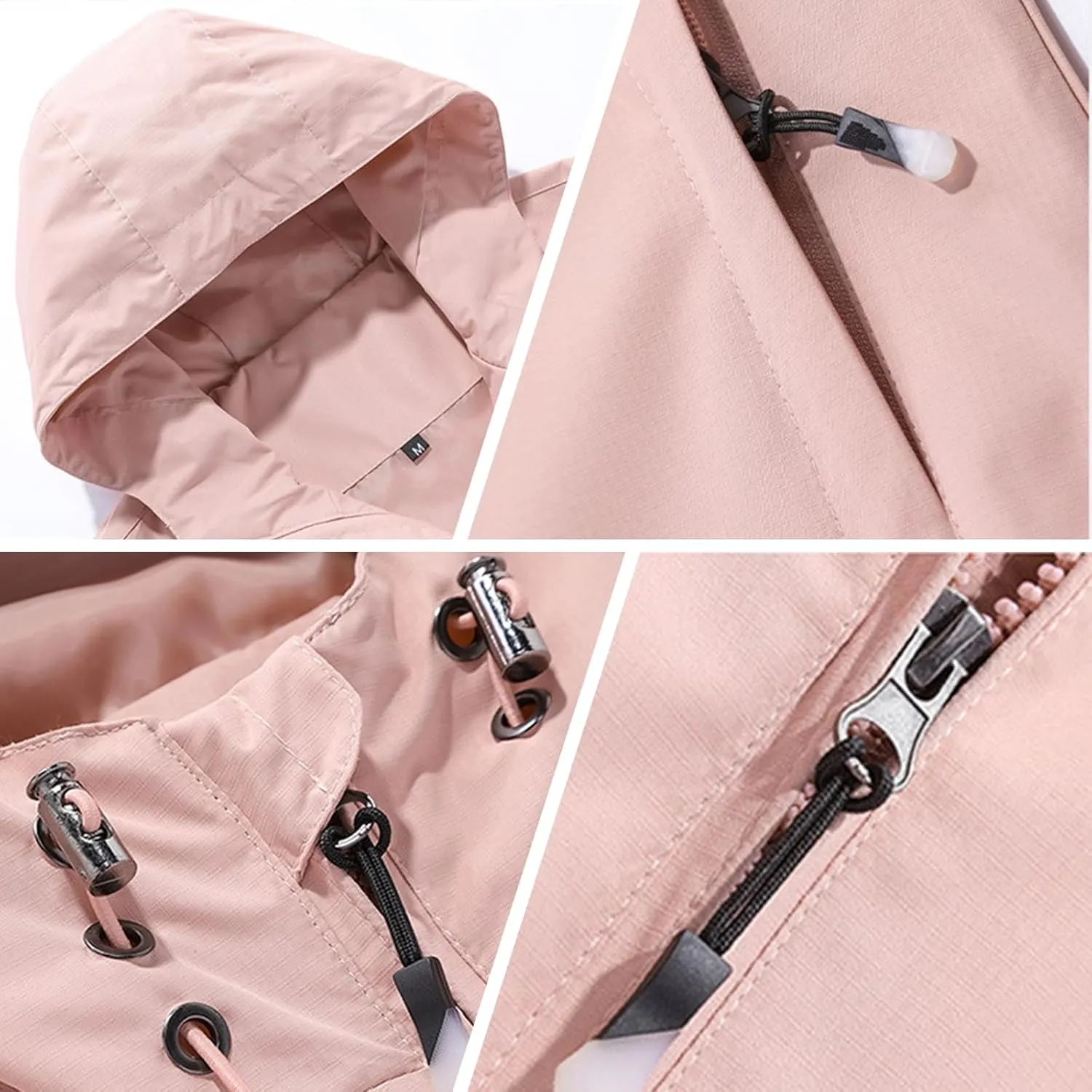 Custom Women's Lightweight Rain Jacket Design Your Waterproof Breathable Hooded Outdoor Softshell Windbreaker