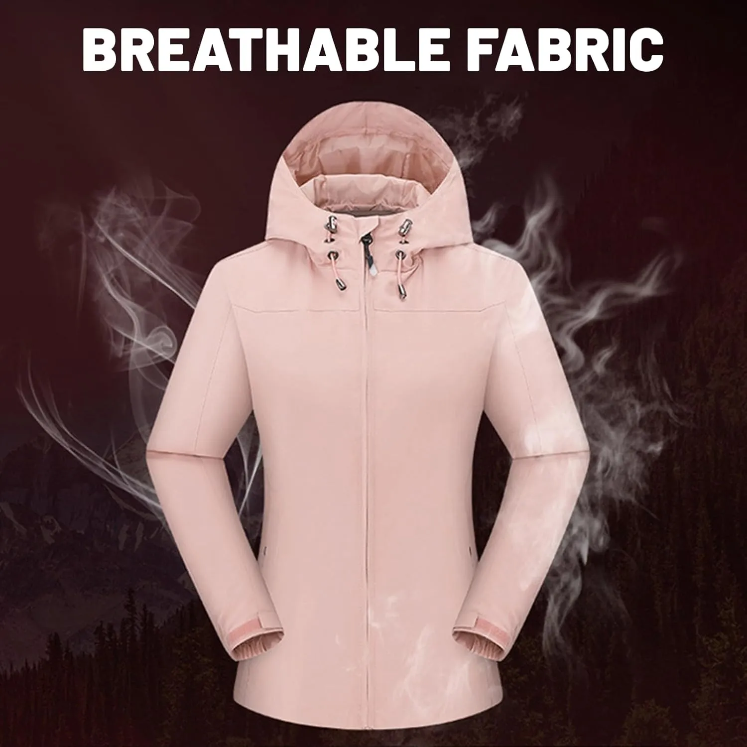 Custom Women's Lightweight Rain Jacket Design Your Waterproof Breathable Hooded Outdoor Softshell Windbreaker