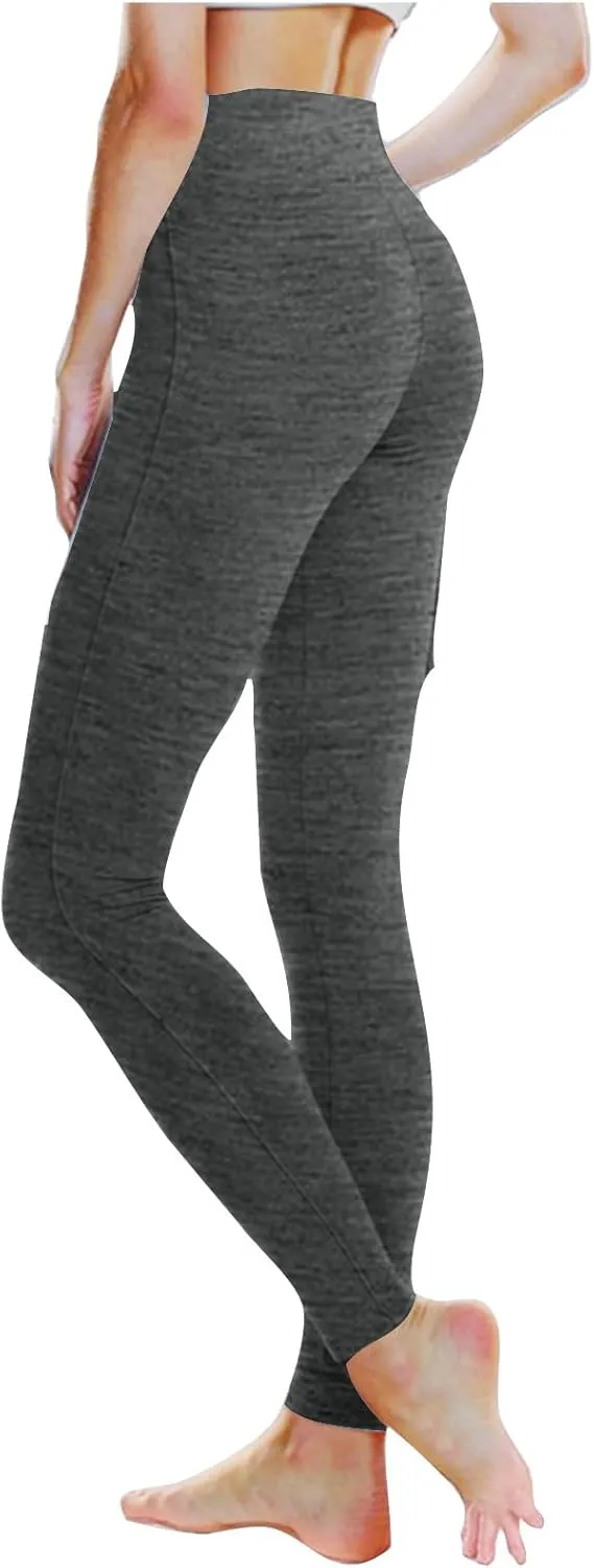 DASAYO High Waisted Leggings for Women Tummy Control Full Length Buttery Soft Workout Yoga Pants with Side Pocket