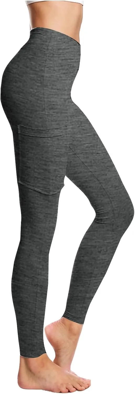 DASAYO High Waisted Leggings for Women Tummy Control Full Length Buttery Soft Workout Yoga Pants with Side Pocket