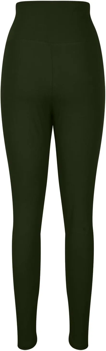 DASAYO Plus Size Leggings Tummy Control for Women High Waist Stretchy Workout Fitness Activewear Comfy Full Length Yoga Pants