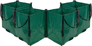 DURASACK Heavy Duty Storage Tote Bag 22-Gallon Rugged Woven Polypropylene Moving Bag, Reusable Self-Standing Design, Holds up to 500 Pounds, Pack of 4, Green