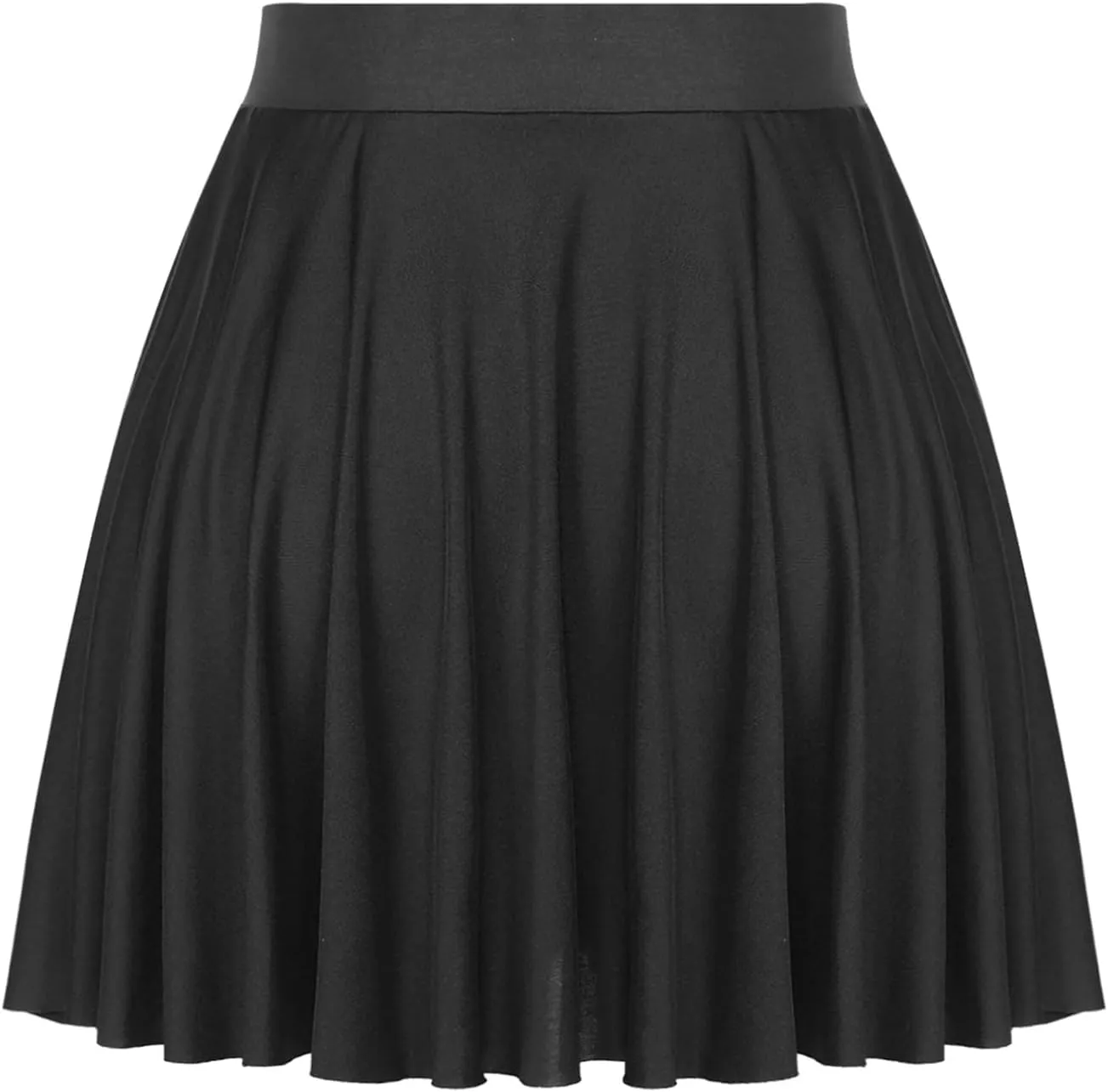 easyforever Flared Mini Skirt for Women Casual Elastic Waistband Pleated Tennis Ruffle Skirts Sportwear