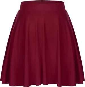 easyforever Flared Mini Skirt for Women Casual Elastic Waistband Pleated Tennis Ruffle Skirts Sportwear