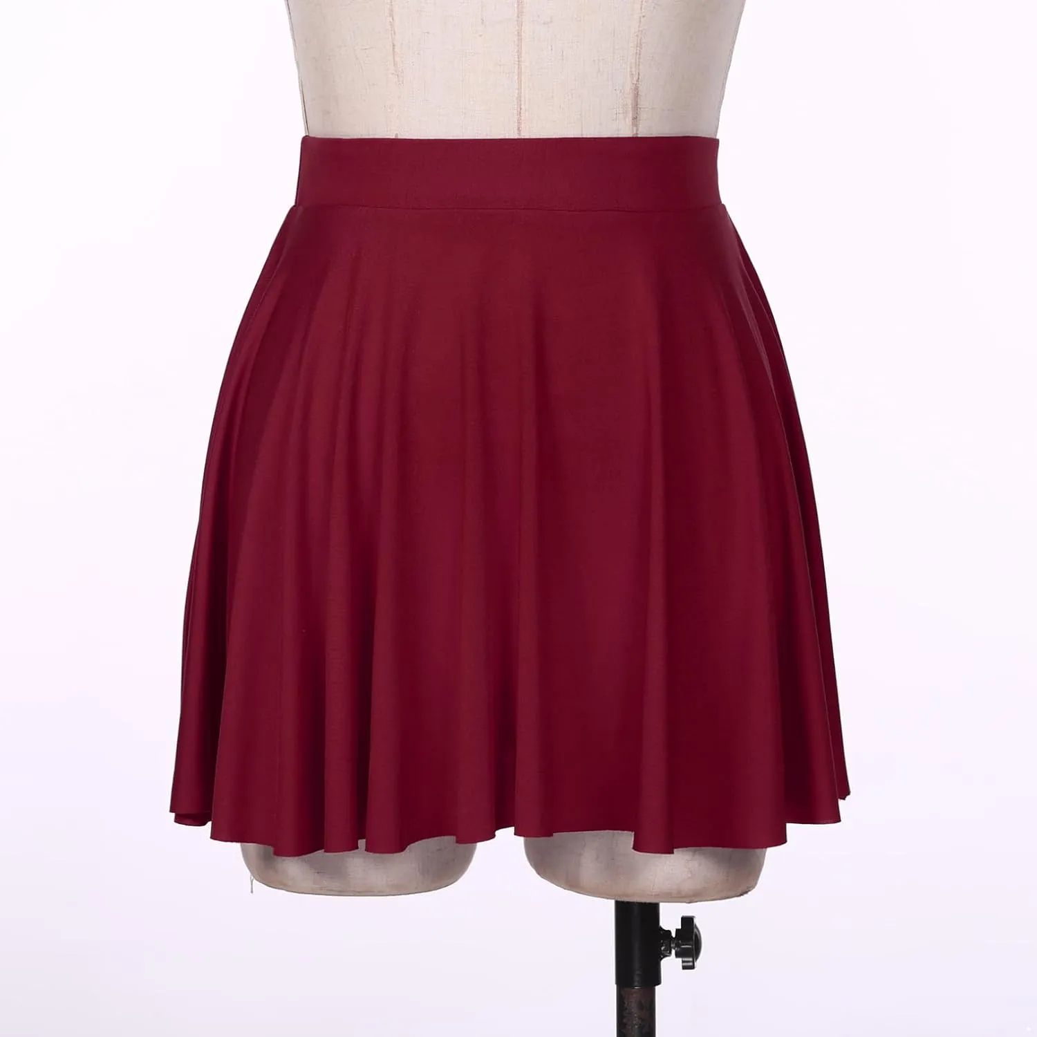 easyforever Flared Mini Skirt for Women Casual Elastic Waistband Pleated Tennis Ruffle Skirts Sportwear