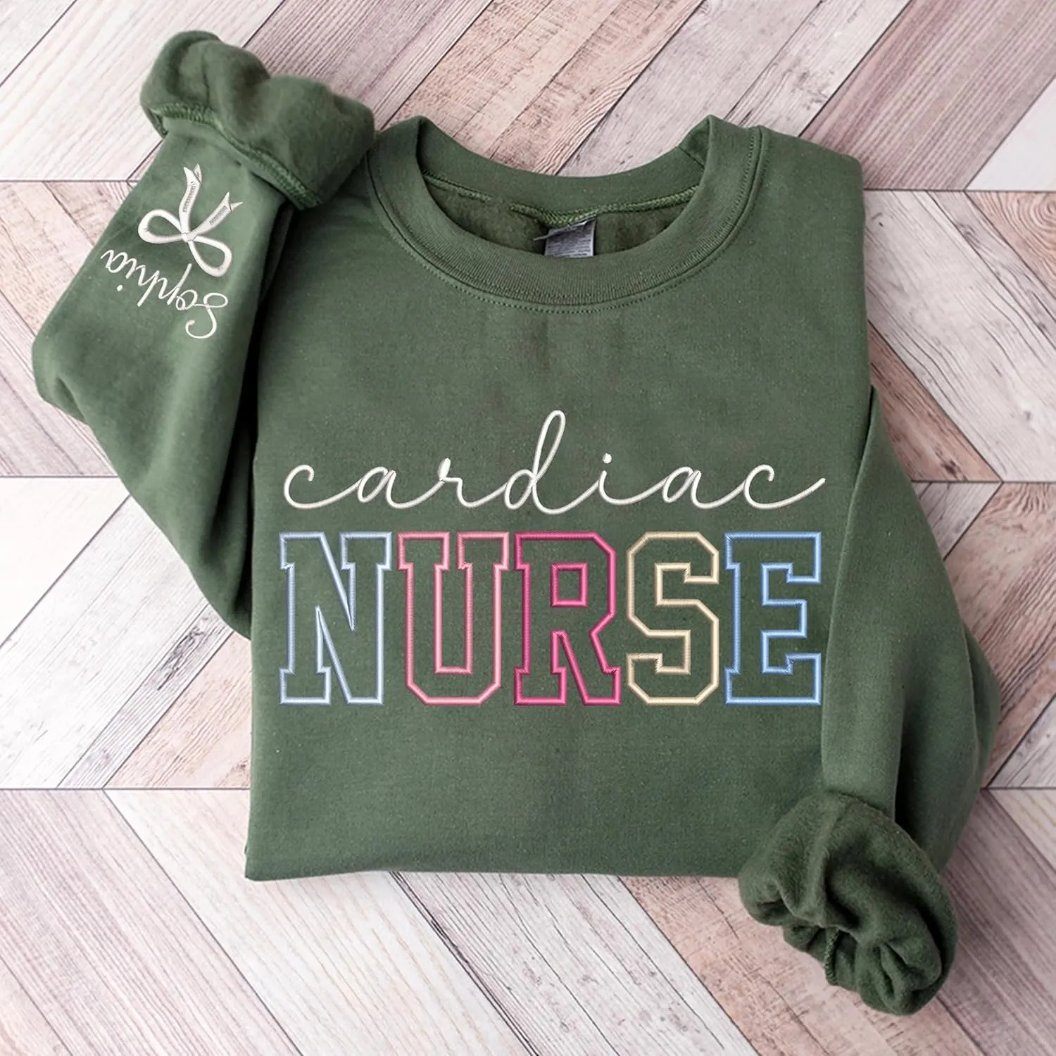 Embroidered Nurse Sweatshirt - Custom Name & Specialty, Nurse Gift, New Nurse, Graduation, Appreciation Gift