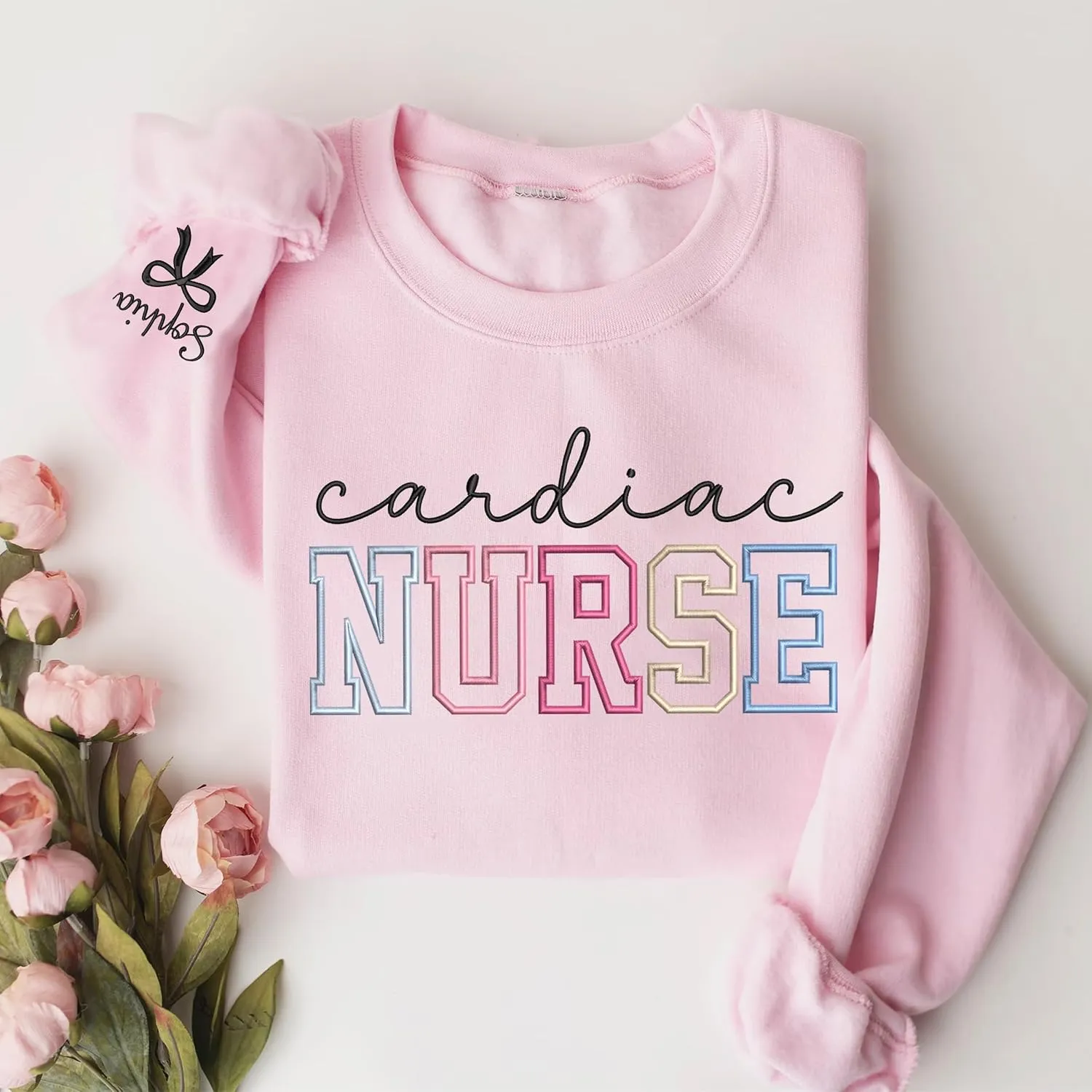 Embroidered Nurse Sweatshirt - Custom Name & Specialty, Nurse Gift, New Nurse, Graduation, Appreciation Gift