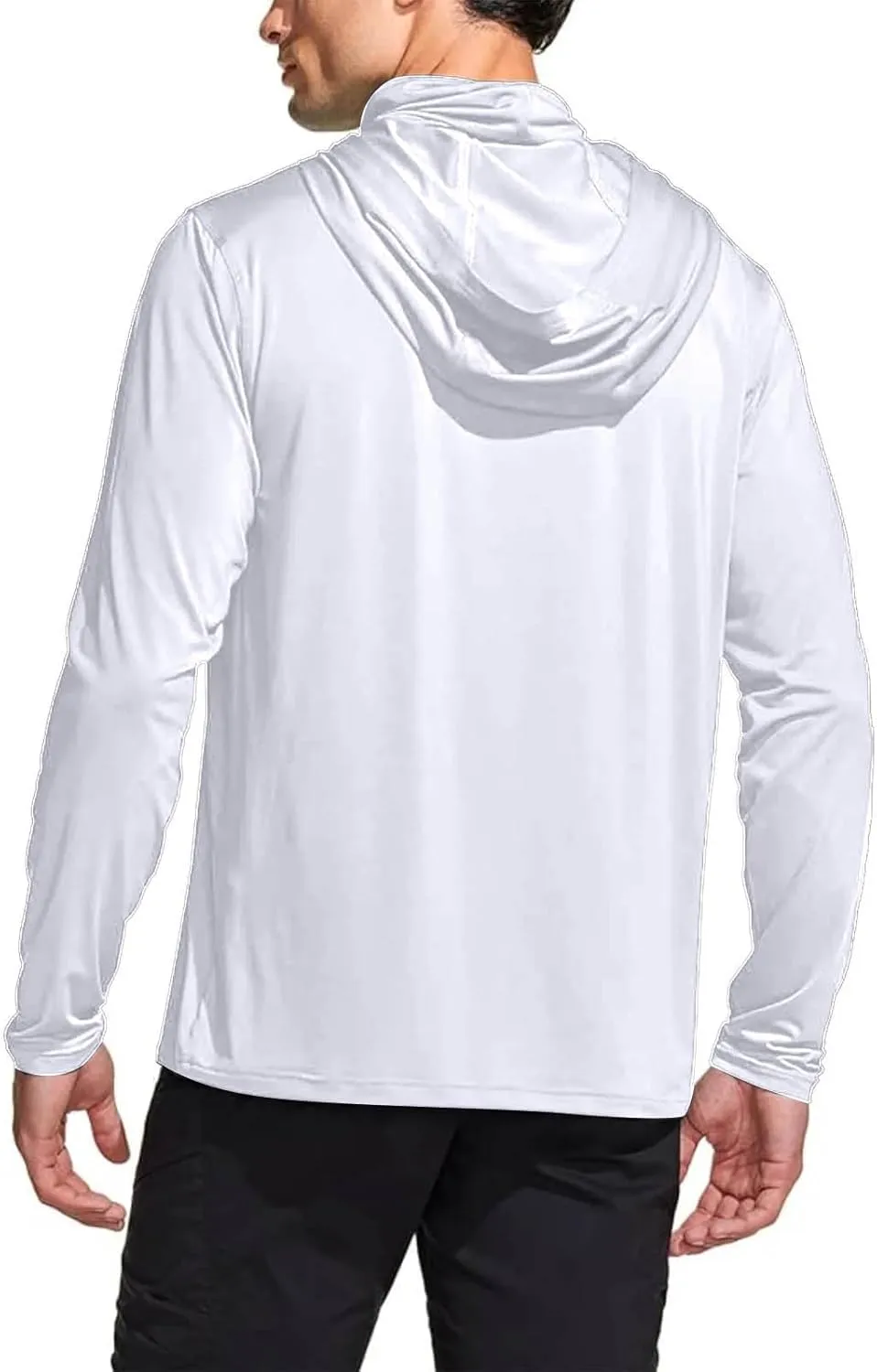 Fishing Shirt for Men UPF 50  UV Sun Shirts Outdoor Fishing Hoodie with Gaiter Long Sleeve Hiking Shirts Rash Guards