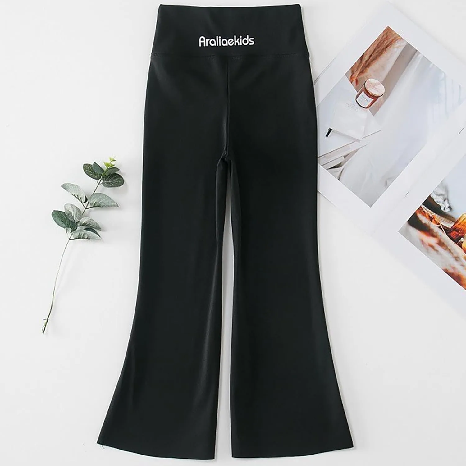 Girls Flare Leggings with Pockets High Waisted Bell Bottoms Yoga Pants Girls Dance Athletic Leggings Stretch Tights