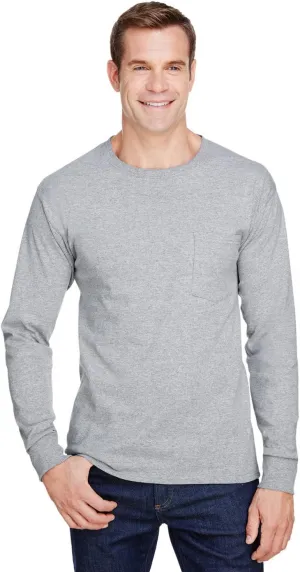 Hanes W120 Adult Workwear Long-Sleeve Pocket T-Shirt