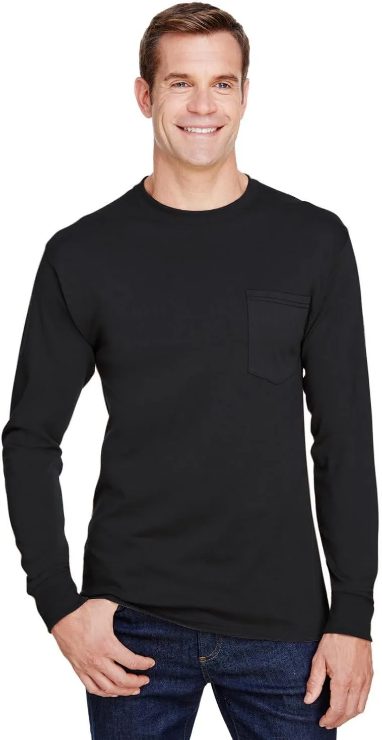 Hanes W120 Adult Workwear Long-Sleeve Pocket T-Shirt