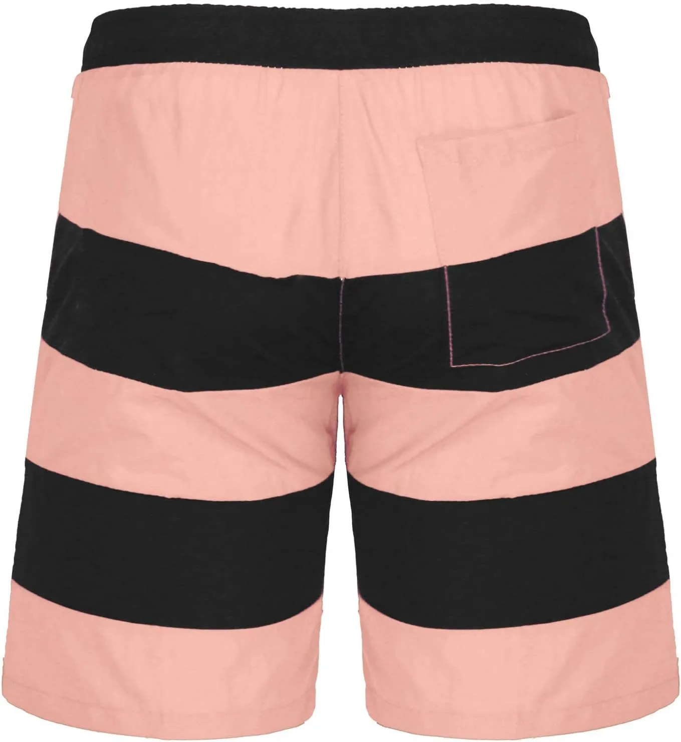 Hansber Mens Colorful Stripes Swim Trunks Beachwear Quick Dry Board Shorts Surf Pants Swim Suits