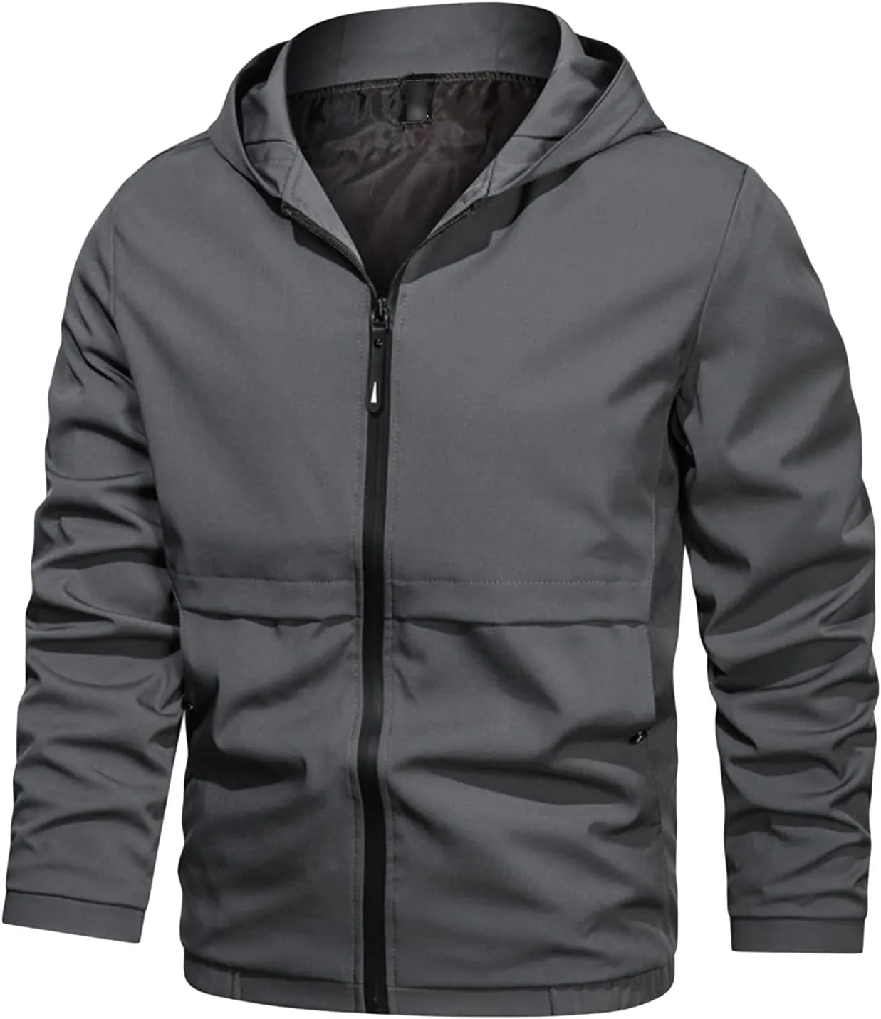 JEShifangjiusu Men'S Waterproof Breathable Hooded Lightweight Sportswear Windbreaker Jacket Raincoat Outdoor Puffer Jacket