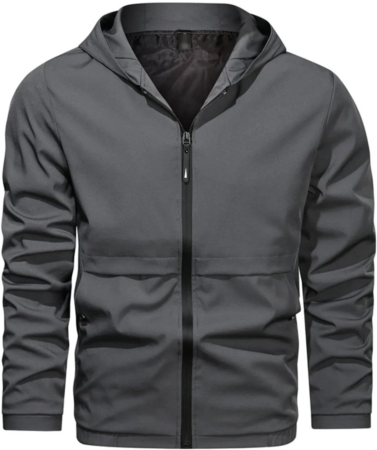JEShifangjiusu Men'S Waterproof Breathable Hooded Lightweight Sportswear Windbreaker Jacket Raincoat Outdoor Puffer Jacket