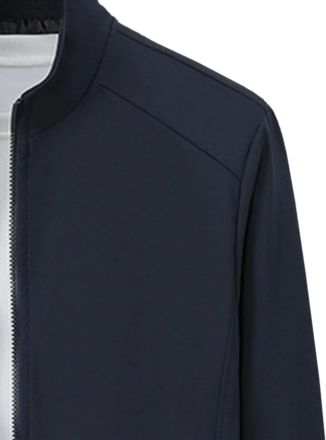 JEsilunmaMY Men's Stand Collar Bomber Padded Coats Zip Up Casual Business Sportwear Stylish Lightweight Warm Windbreakers