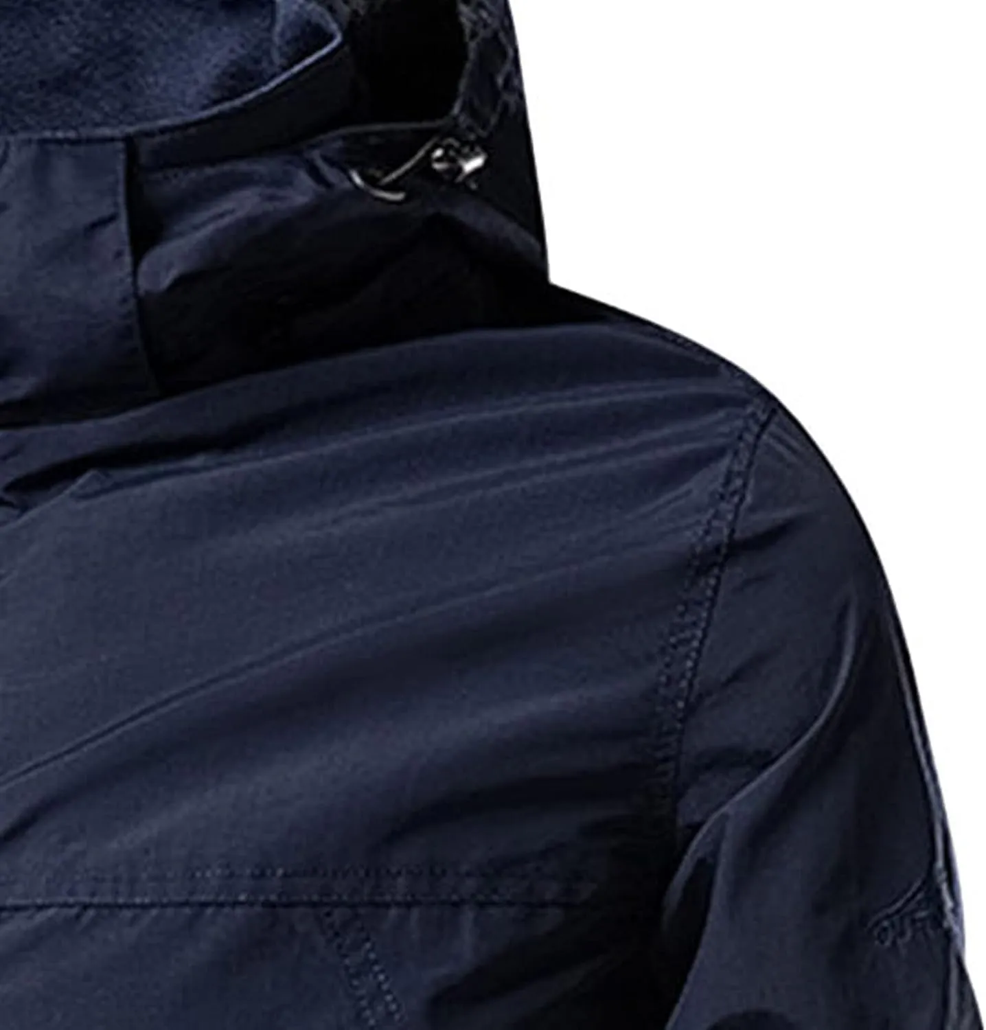 JEsilunmaMY Men's Windproof Hooded Windbreaker Long Sleeve Waterproof Outdoor Sportwear Mountain Hiking Jacket Raincoat