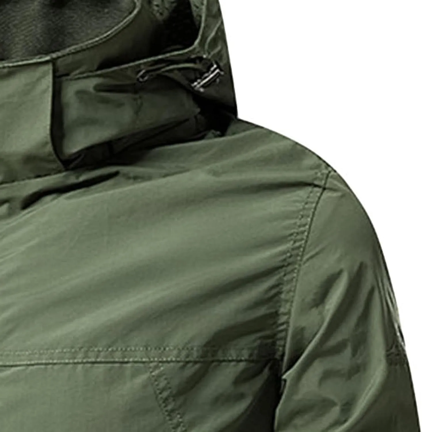 JEsilunmaMY Men's Windproof Hooded Windbreaker Long Sleeve Waterproof Outdoor Sportwear Mountain Hiking Jacket Raincoat