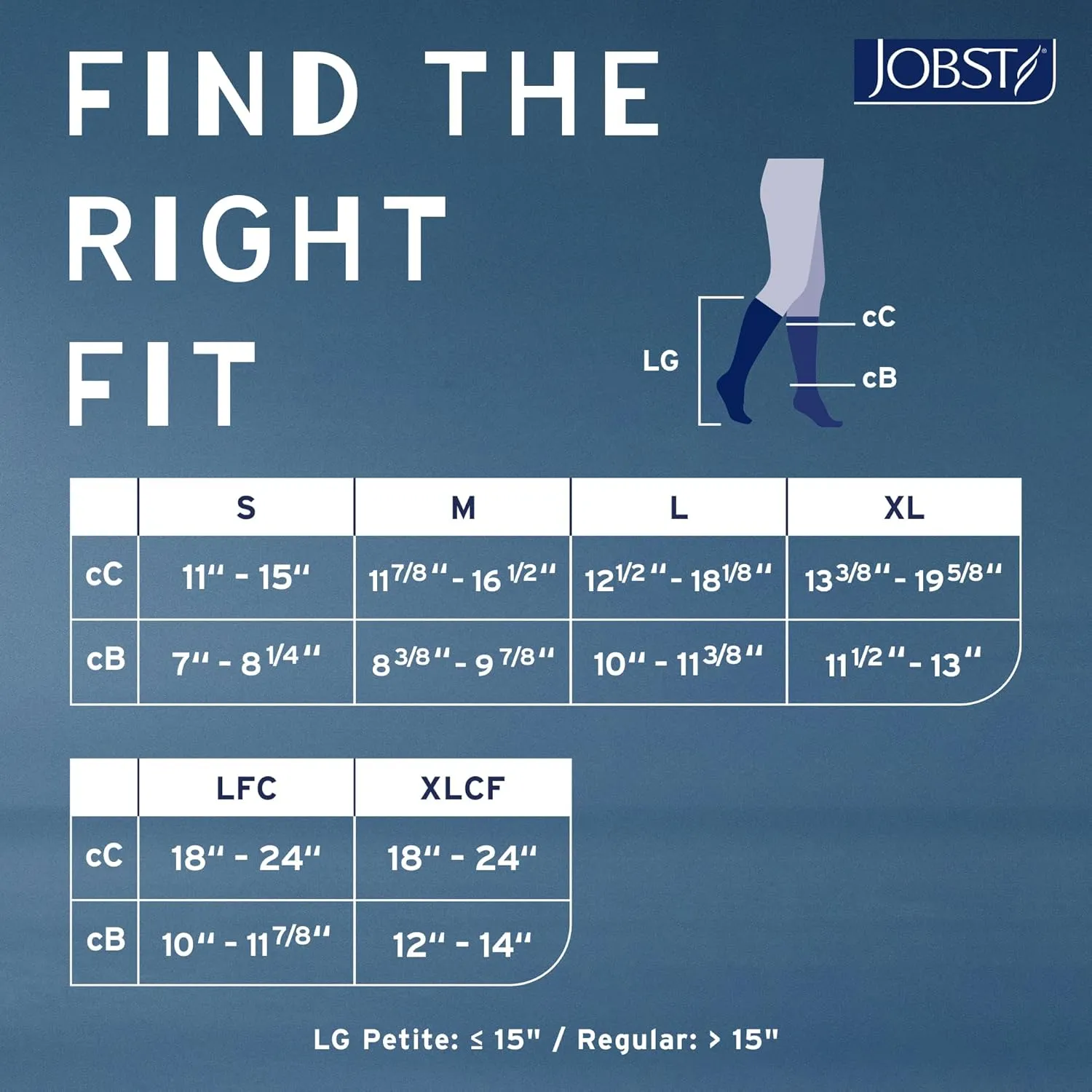 JOBST Relief Knee High Graduated Compression Socks, 15-20 mmHg - Comfortable Unisex Design - Open Toe, Black, Medium Petite
