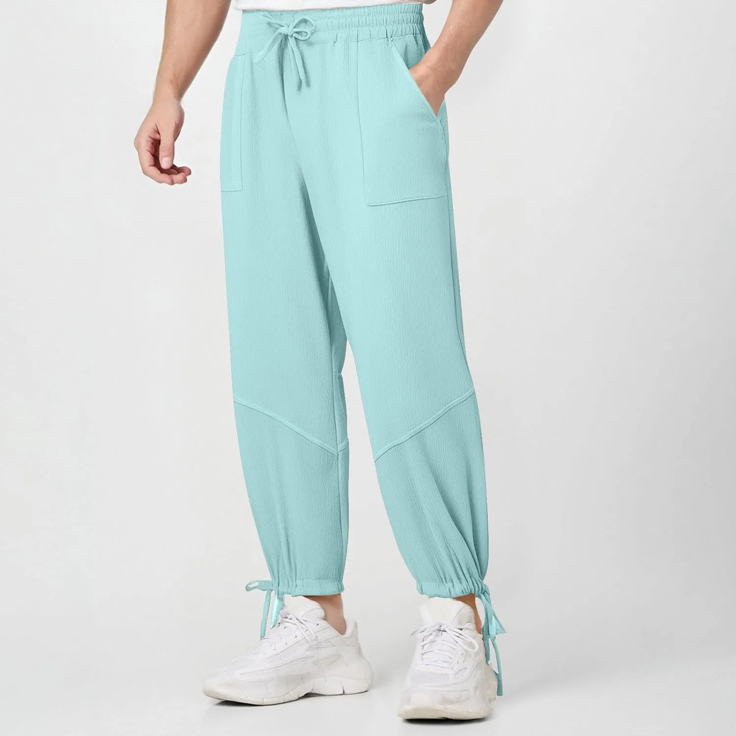 Jogger Pants for Men Sweatpants Casual Jogging Running Tapered Trousers Male Elastic Waist Track Pants Cinch Bottoms