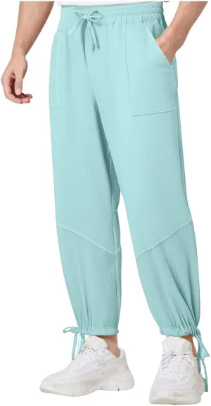 Jogger Pants for Men Sweatpants Casual Jogging Running Tapered Trousers Male Elastic Waist Track Pants Cinch Bottoms