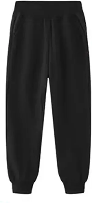 Kids Cotton Sweatpants Elastic Waist Solid Soft Athletic Sport Long Pants Boys Girls Running Jogger Casual Bottoms