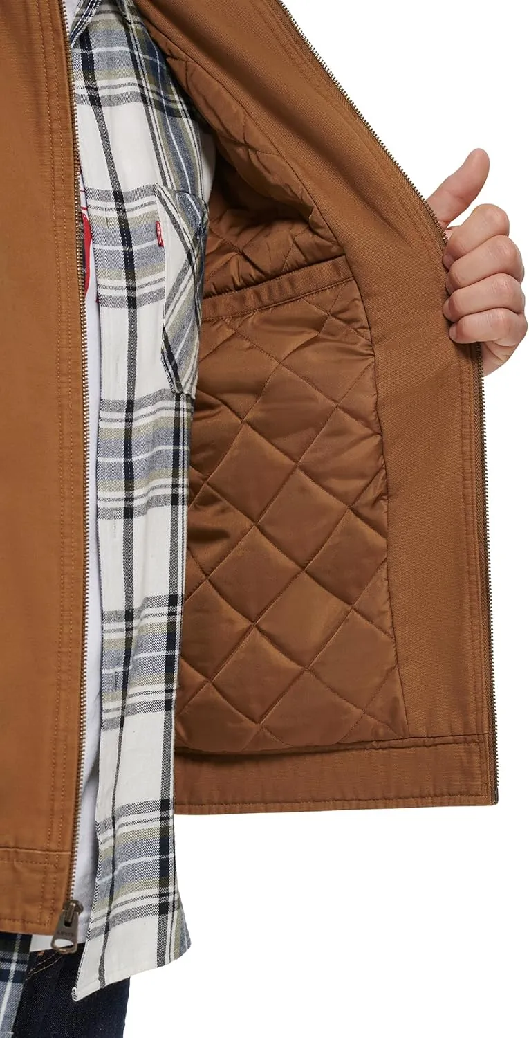 Levi's Mens Workwear Cotton Canvas Corduroy Collar Depot Jacket