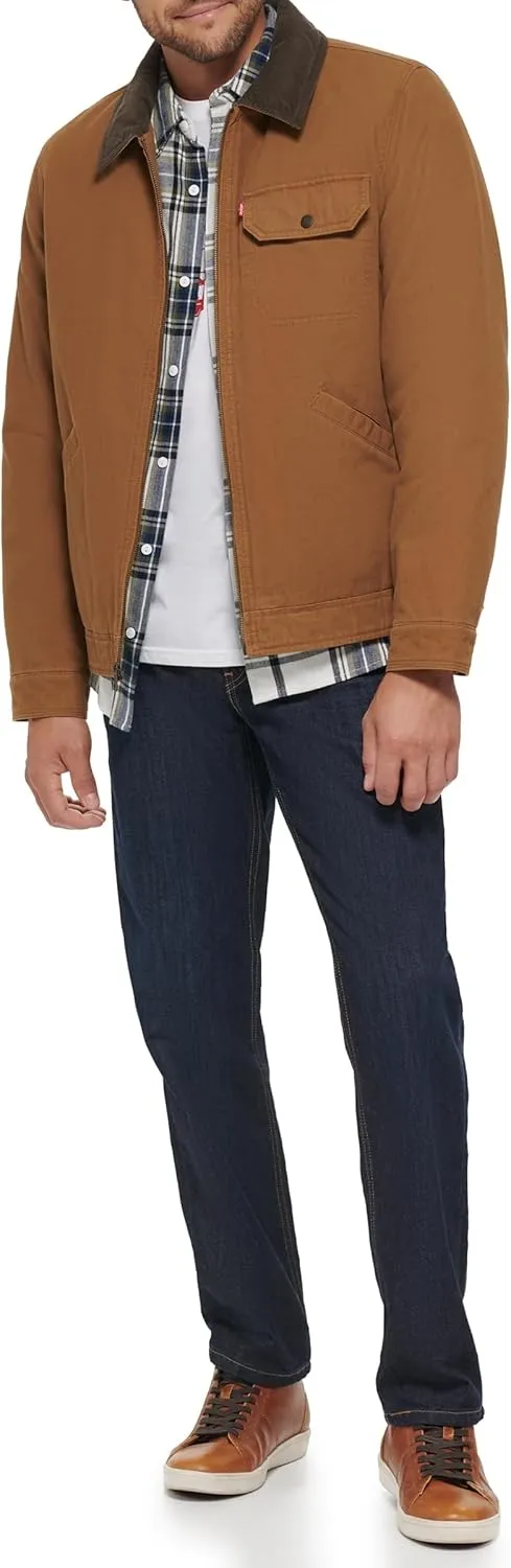 Levi's Mens Workwear Cotton Canvas Corduroy Collar Depot Jacket