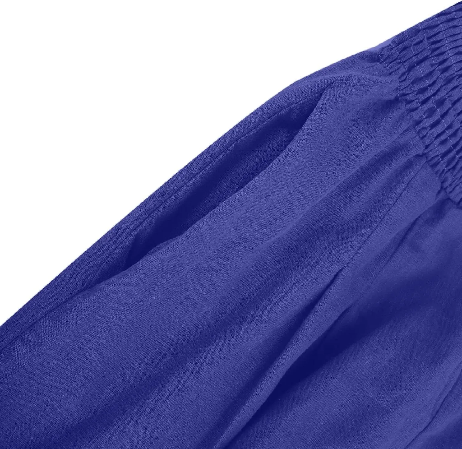 Linen Pants Women Summer Boho Wide Leg High Waist Casual Lounge Pants 2025 Beach Travel Vacation Outfits Linen Pants