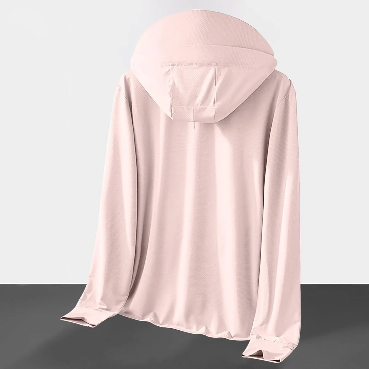 Long Sleeve Sun Protection Hooded Shirt for Women Cooling Plus Size T-Shirts Rash Guard Hiking Jacket with Face Mask