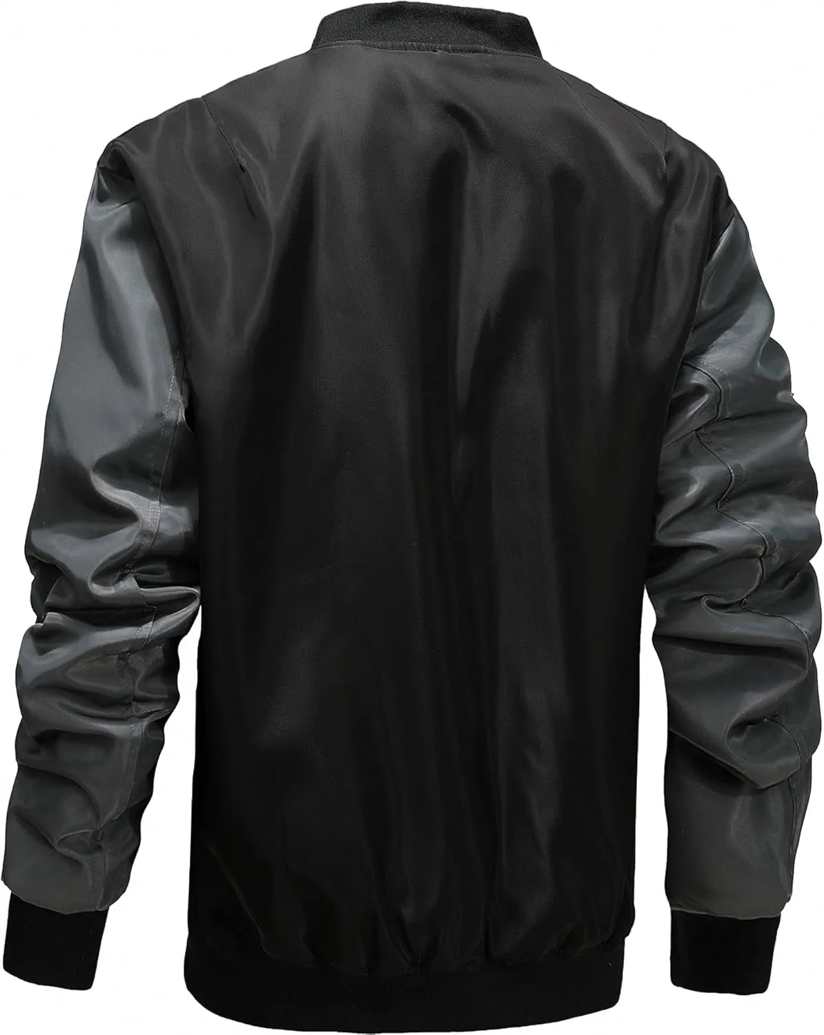MACHLAB Men's Windproof Bomber Jacket for Men,Fleece Lightweight Track Jackets Sportwear Casual Outerwear
