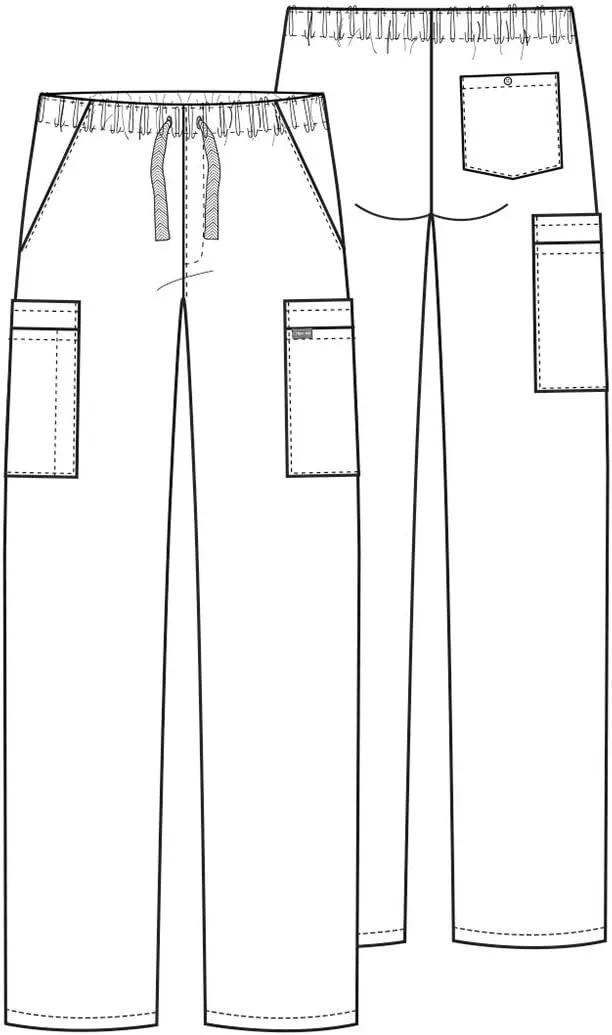 Medical Cargo Pants for Men Workwear Originals, Zipper Fly Scrubs for Men 4000