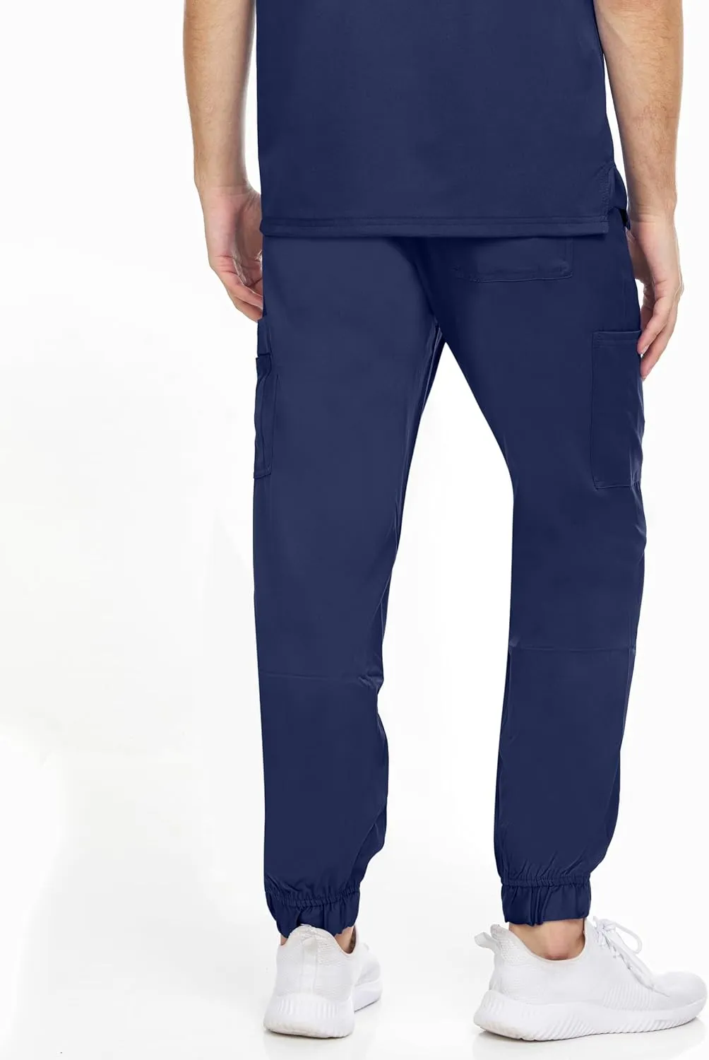 MediChic Men's Stretch Scrub Joggers - 6-Pocket, Comfortable & Durable Medical Pants, Perfect for Healthcare & Nursing