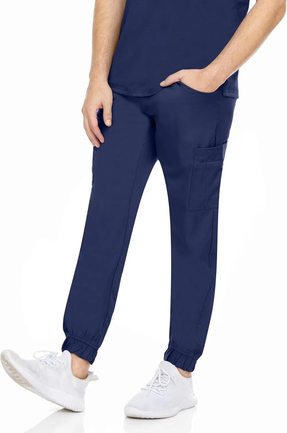 MediChic Men's Stretch Scrub Joggers - 6-Pocket, Comfortable & Durable Medical Pants, Perfect for Healthcare & Nursing