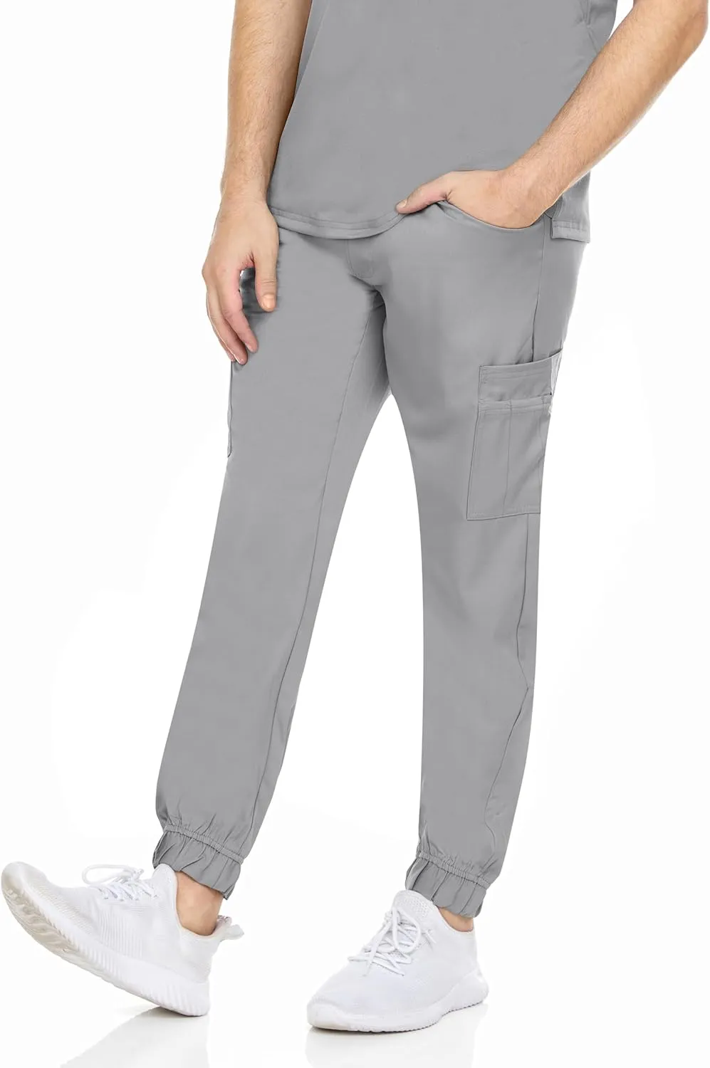 MediChic Men's Stretch Scrub Joggers - 6-Pocket, Comfortable & Durable Medical Pants, Perfect for Healthcare & Nursing